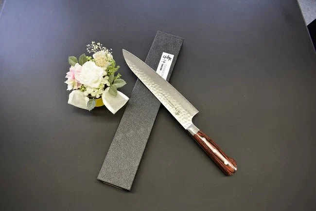 Aoki Sakai Takayuki 210mm VG10 Damascus Hammered Gyuto Made in Japan
