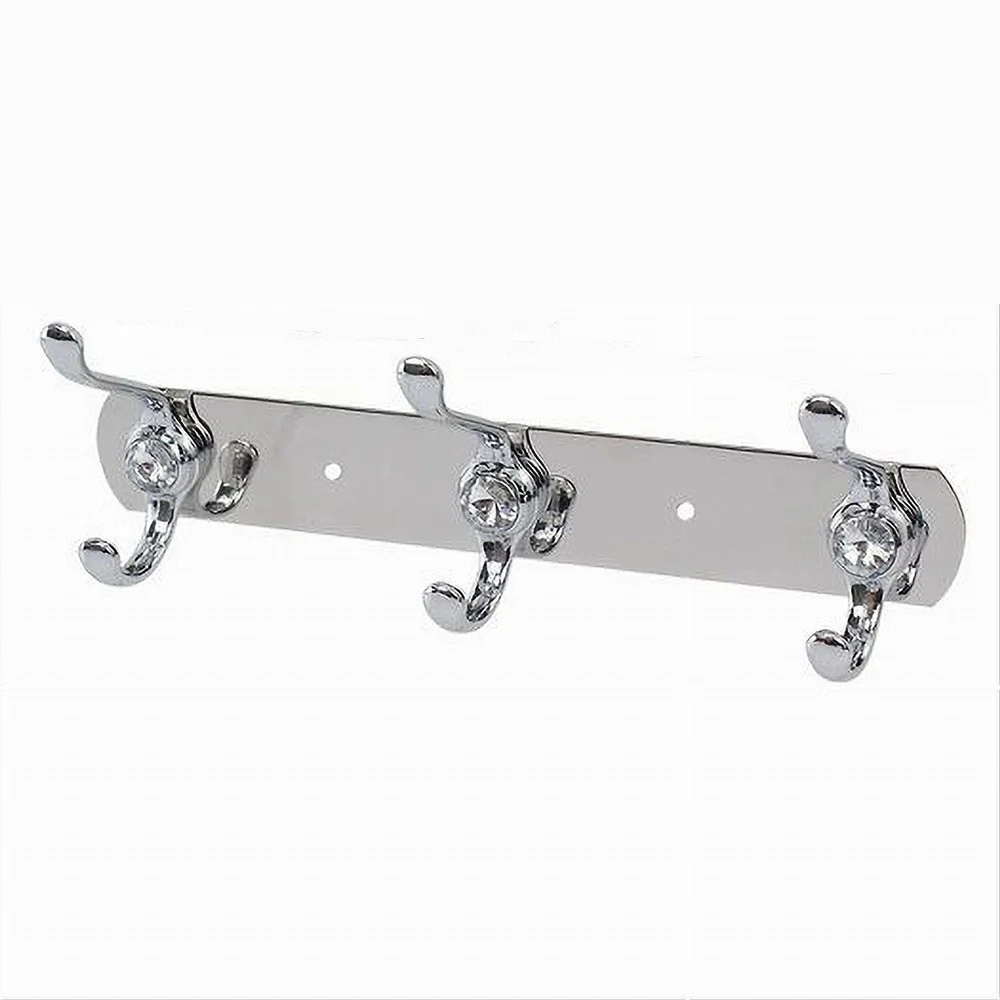 APPENDINO APPENDI PORTA ASCIUGAMANI CON 3 GANCI DOPPIO BAGNO DIAMANTE 52173 - Cleafe