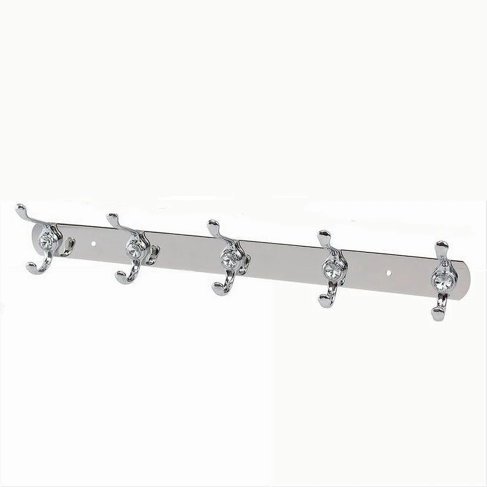 APPENDINO APPENDI PORTA ASCIUGAMANI CON 5 GANCI DOPPIO BAGNO DIAMANTE 52174 - Cleafe