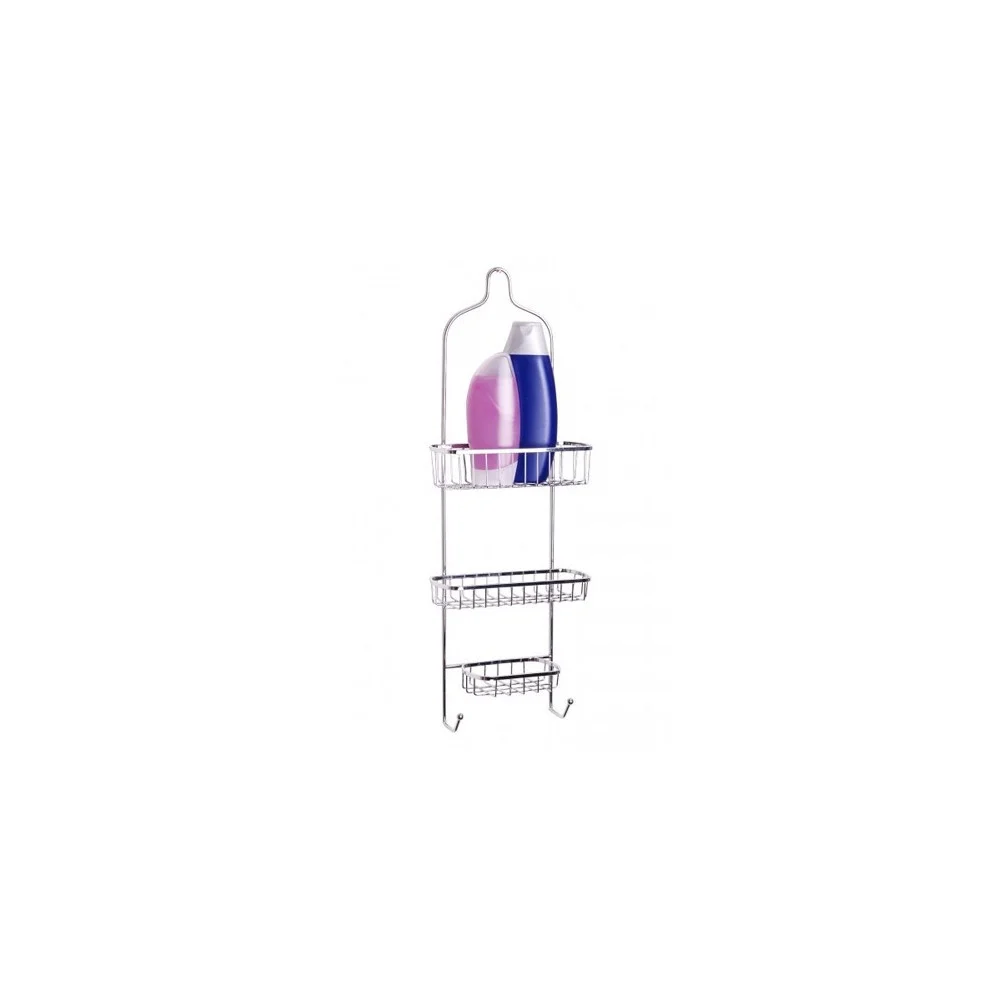 APPENDINO BAGNO CON 2 MENSOLE E PORTASAPONE IN ACCIAIO INOX 62 CM 3 RIPIANI - TrAdE Shop Traesio