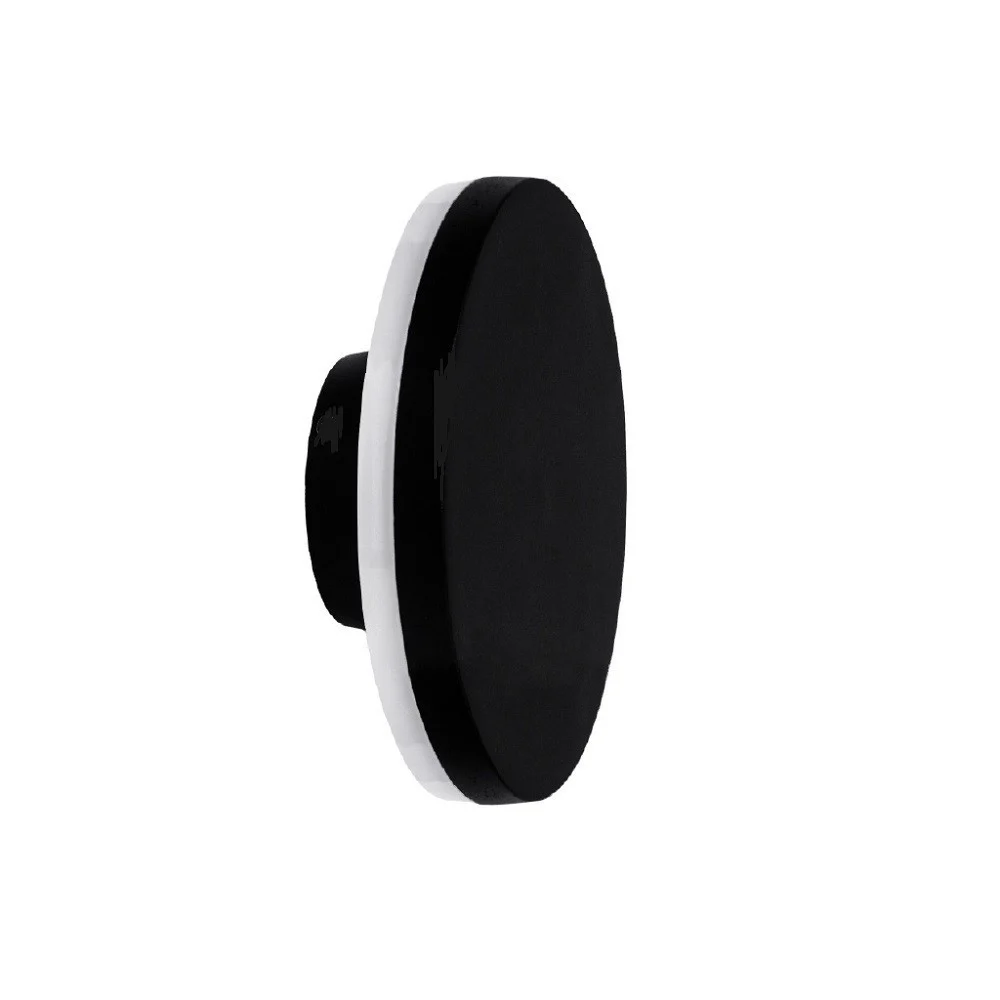 APPLIQUE ESTERNO 12W NERA TONDA SLIM IP65 ALLUMINIO LUCE NATURALE 4000K XC-9286