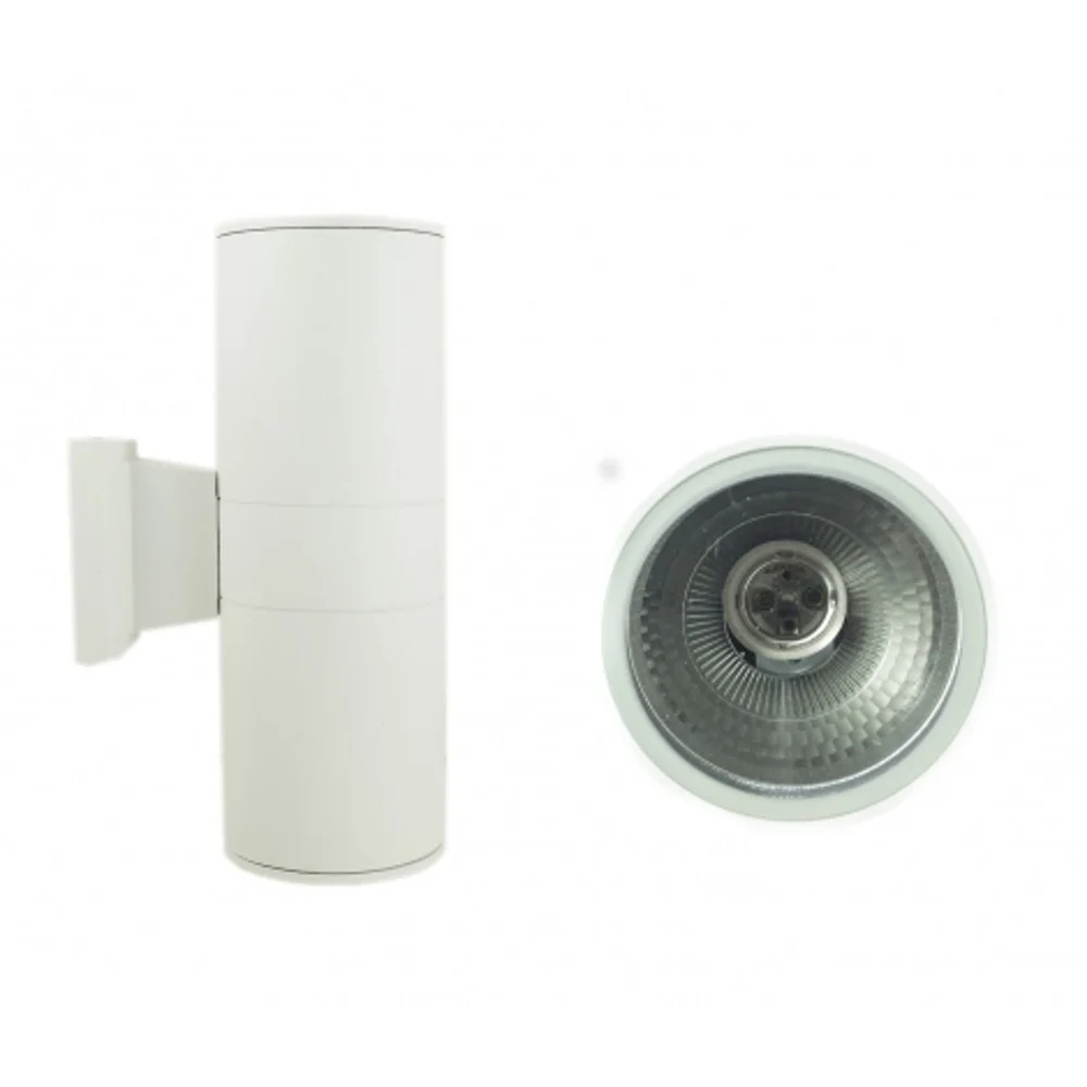 APPLIQUE FARETTO PLAFONIERA DOPPIO FARETTO FASCIO TONDO DW BIANCO TUBO ALLUMINIO - TrAdE Shop Traesio