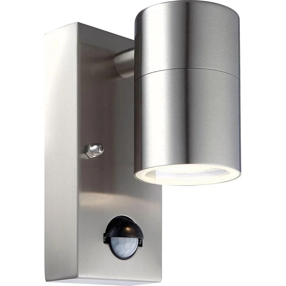 APPLIQUE LAMPADA DA PARETE CORPO IN ALLUMINIO CON SENSORE MOVIMENTO GU10 IP44 - TrAdE Shop Traesio