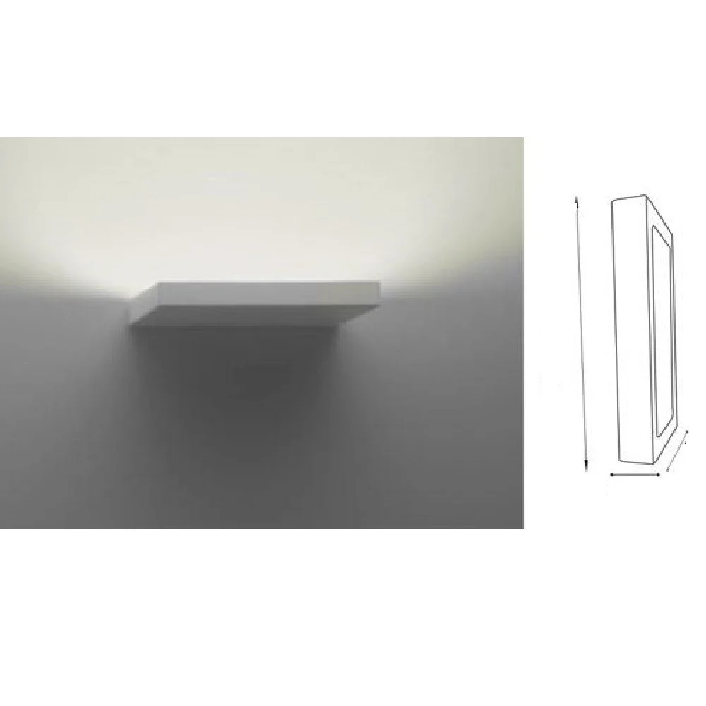 APPLIQUE LED 18 W SLIM A PARETE RETTANGOLARE LUCE NATURALE FREDDA CALDA XC-9043