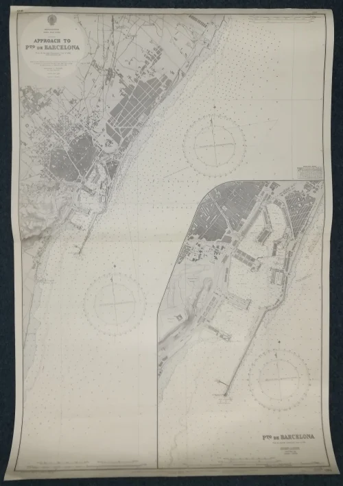 approach to p.to de barcelona n. 1195 (1957) - Carte nautiche, da pesca…