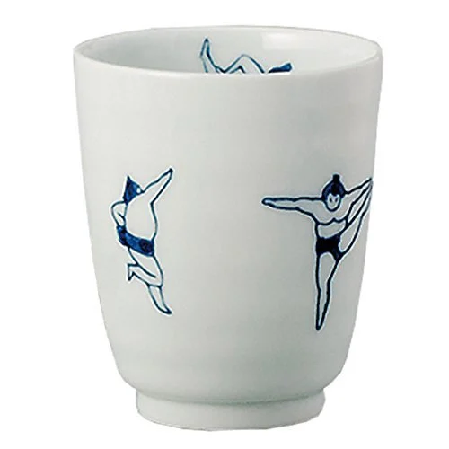 Aritayaki sumo Blue Teacup Made in Japan 14264 - Worldcreate