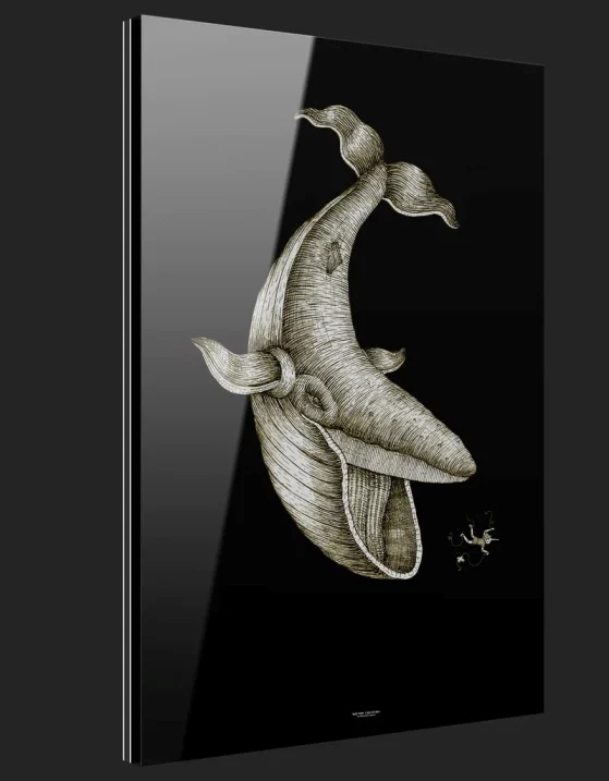 artwork nero pinocchio (collezione whales) - Arredamento marinaresco