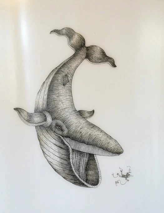 artwork bianco pinocchio (collezione whales) - Arredamento marinaresco