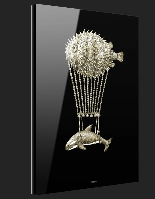 artwork nero orca (collezione montgolfiers) - Arredamento marinaresco
