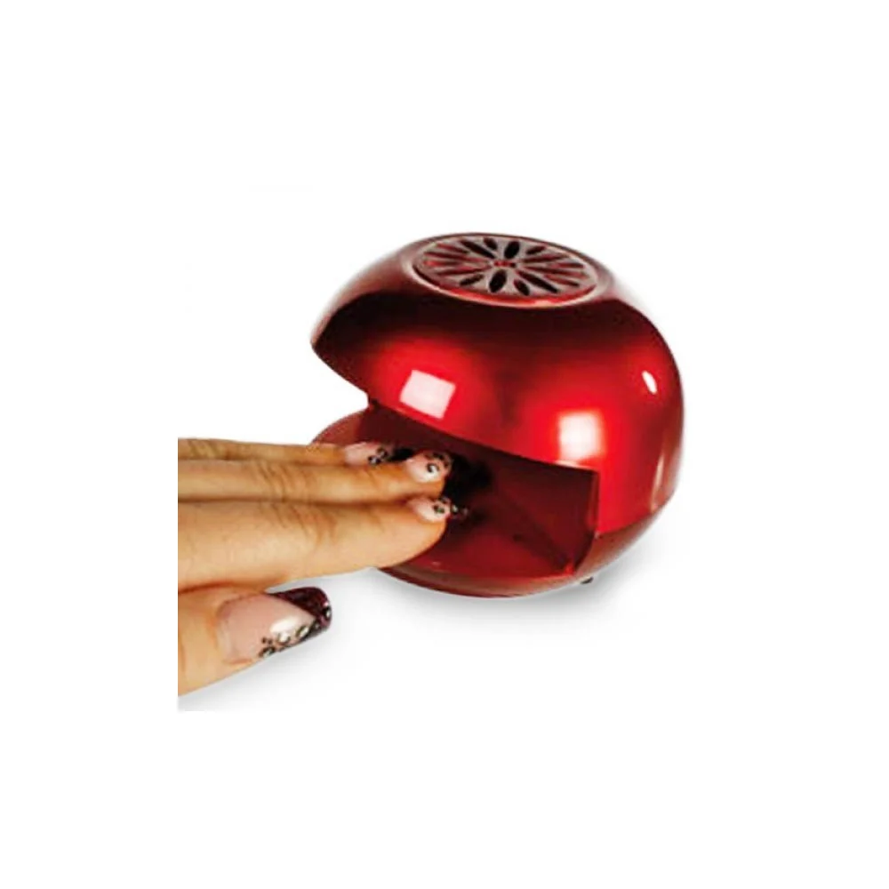 ASCIUGA UNGHIE SMALTO DA VIAGGIO PORTATILE CON VENTOLINA COLORE ROSSO 10 X 7 CM - TrAdE Shop Traesio