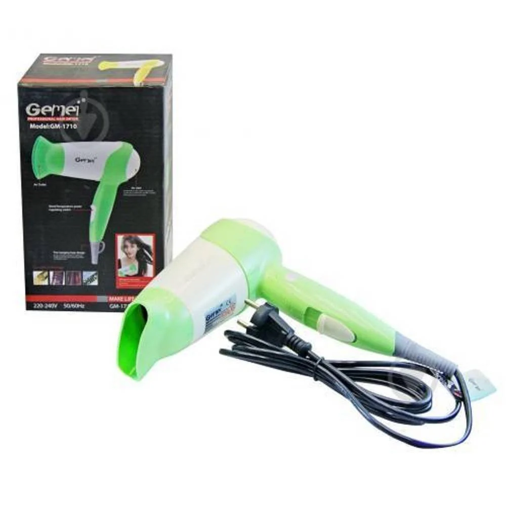 ASCIUGACAPELLI PHON PROFESSIONALE 2 VELOCITÀ 1100 WATT ANELLO AGGANCIO GM-1710