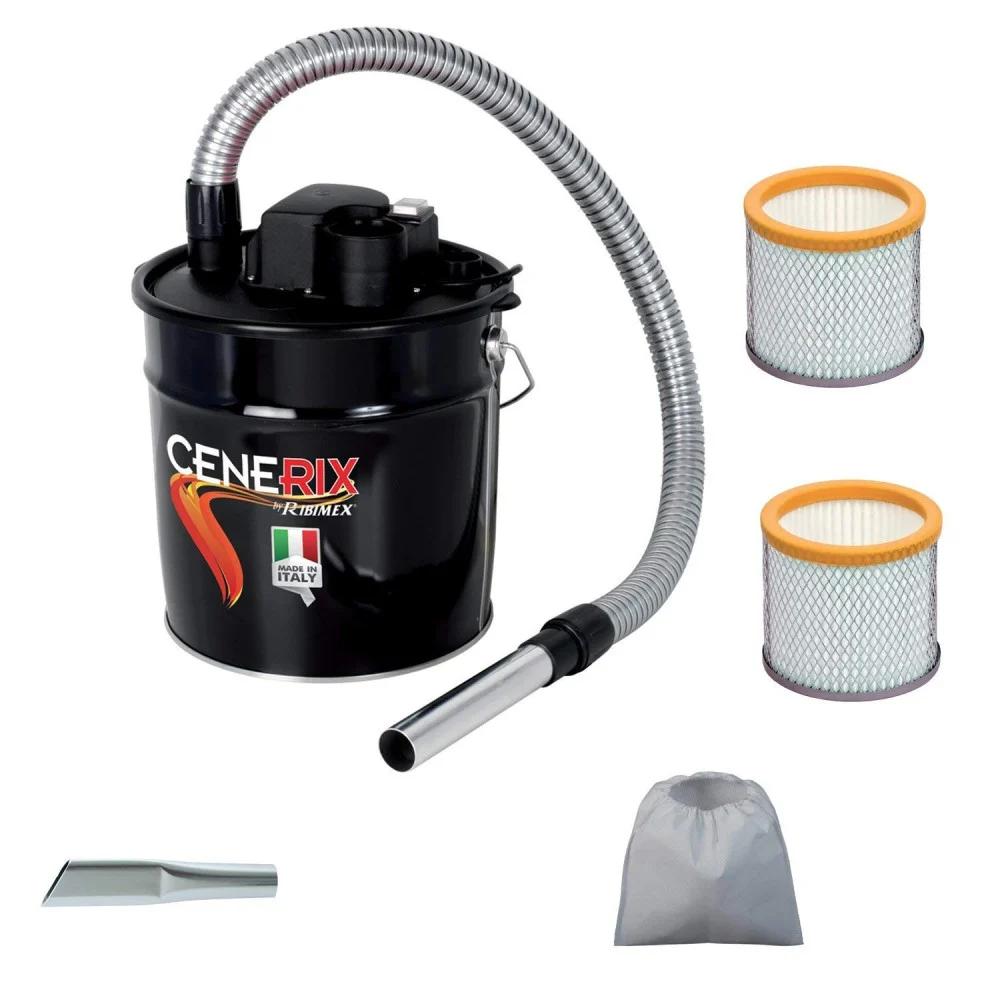 ASPIRACENERE RIBITECH CENERIX 1200W 18 LT BIDONE CENERE STUFE PELLET CAMINO
