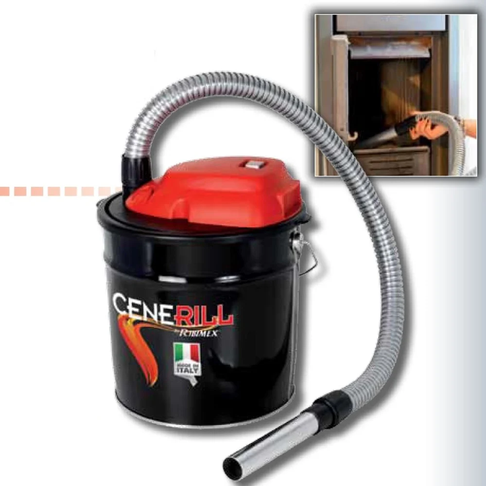 ASPIRACENERE RIBITECH MINICEN 1000W 18L BIDONE ASPIRA CENERE STUFA A PELLET