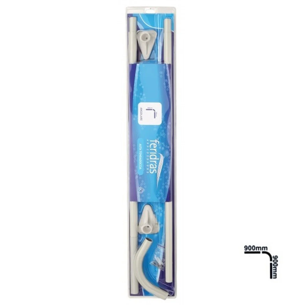 ASTA TELAIO PER TENDA ANGOLARE 90 X 90 CM PER DOCCIA BAGNO DIAMETRO 22 MM BIANCA - TrAdE Shop Traesio