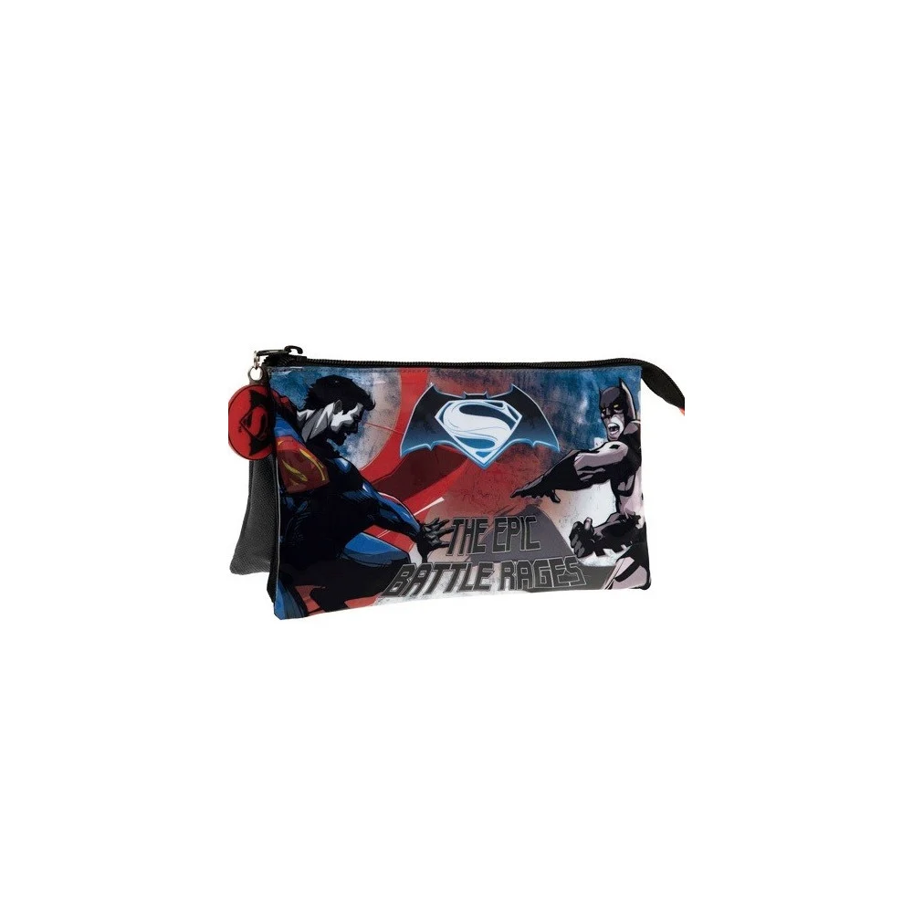 Astuccio 3 Posti Chiusura Zip Portapenne Matite Pvc Neceser Batman VS Superman - TrAdE Shop Traesio