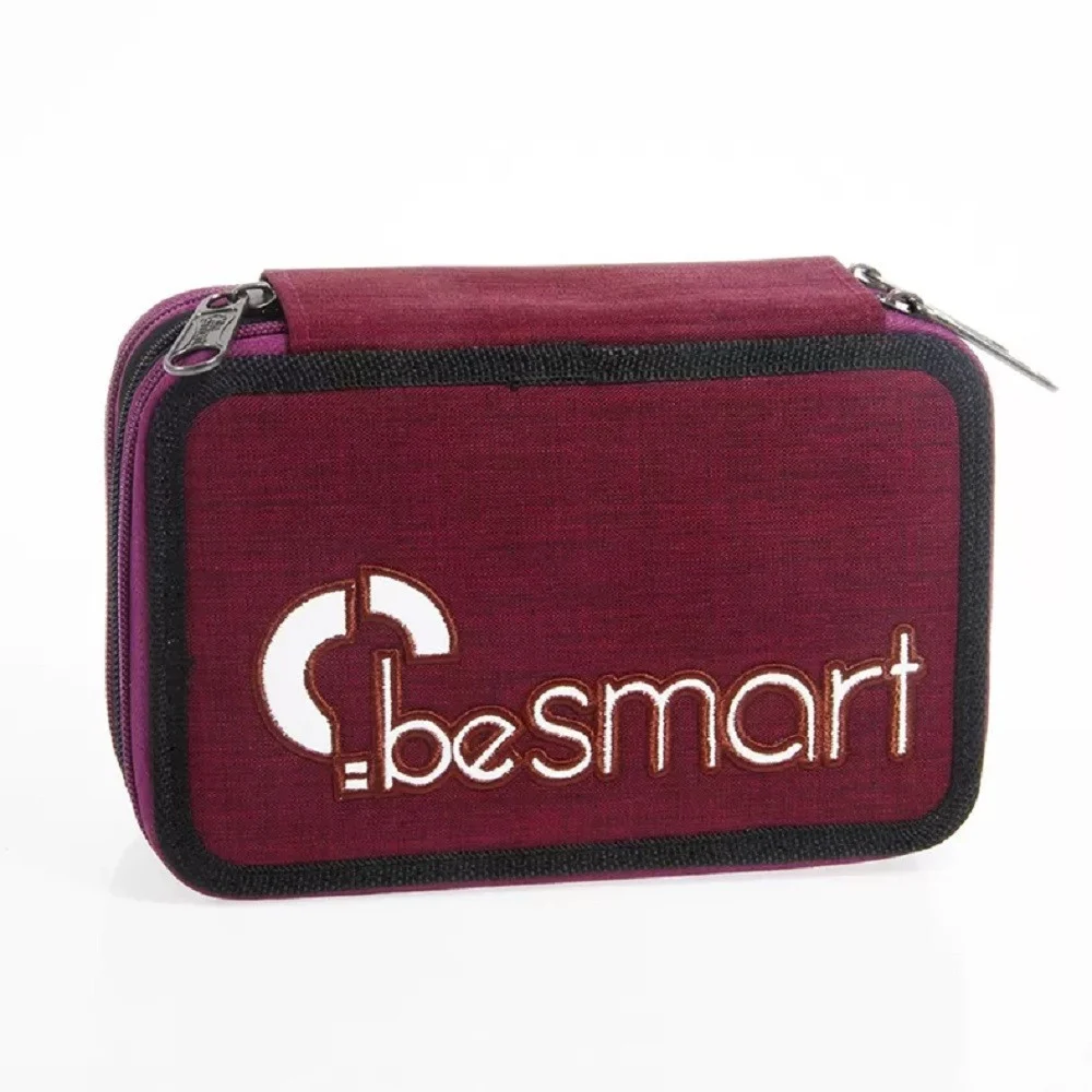 ASTUCCIO PORTAPASTELLI TRIPLO YORK BORDEAUX BE SMART PORTAPENNE ACCESSORI SCUOLA - TrAdE Shop Traesio