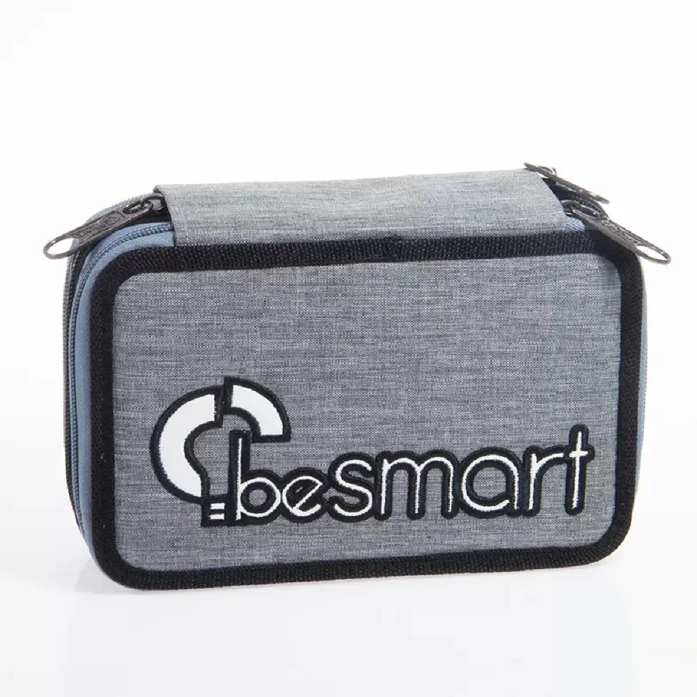 ASTUCCIO PORTAPASTELLI TRIPLO YORK GRIGIO CHIARO BE SMART PENNE ACCESSORI SCUOLA - TrAdE Shop Traesio