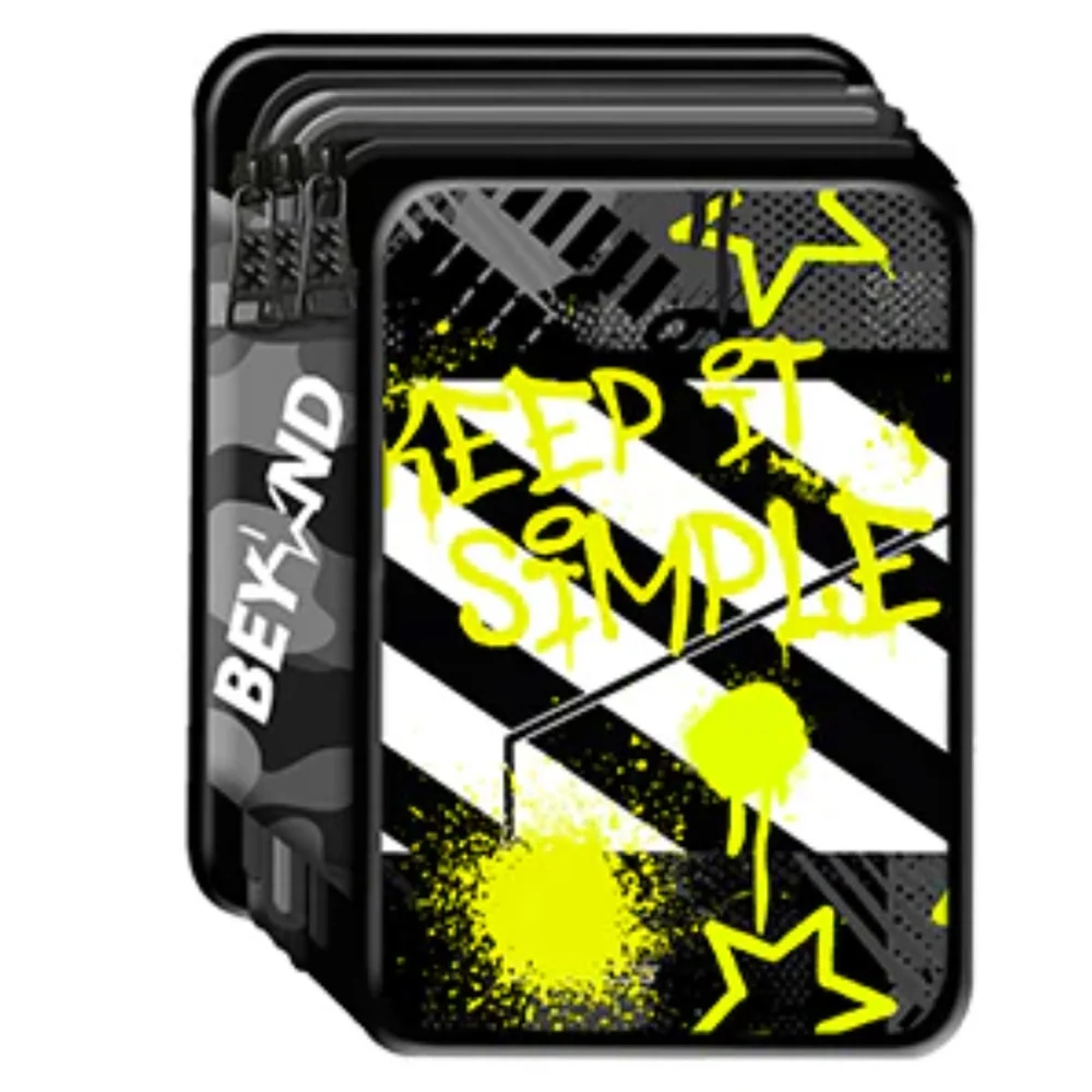 ASTUCCIO PORTAPENNE PASTELLI 3 SCOMPARTI CON CHIUSURA ZIP BEYOND BOY KEEP SIMPLE - TrAdE Shop Traesio