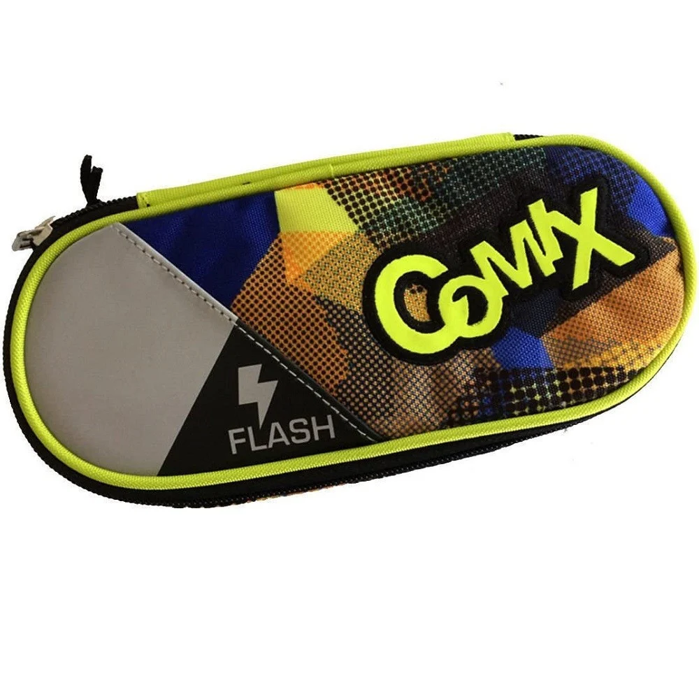 ASTUCCIO PORTAPENNE PASTELLI PENNARELLI COMIX FLASH NERO VERDE ACCESSORI SCUOLA - TrAdE Shop Traesio