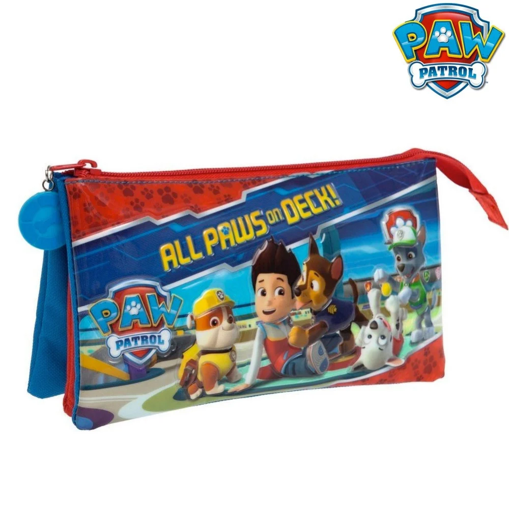 ASTUCCIO PORTAPENNE PAW PATROL BUSTINA 3 SCOMPARTI CUCCIOLI BAMBINI SCUOLA - TrAdE Shop Traesio