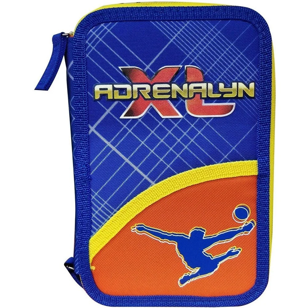 ASTUCCIO SCUOLA CALCIATORI PANINI ADRENALYN TRIPLO COMPLETO 3 ZIP PER RAGAZZI - TrAdE Shop Traesio