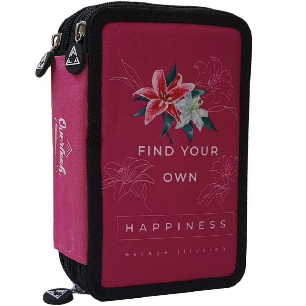 ASTUCCIO SCUOLA OVERLOOK MULTISCOMPARTO 3 ZIP PORTACOLORI PENNARELLI PENNE - TrAdE Shop Traesio