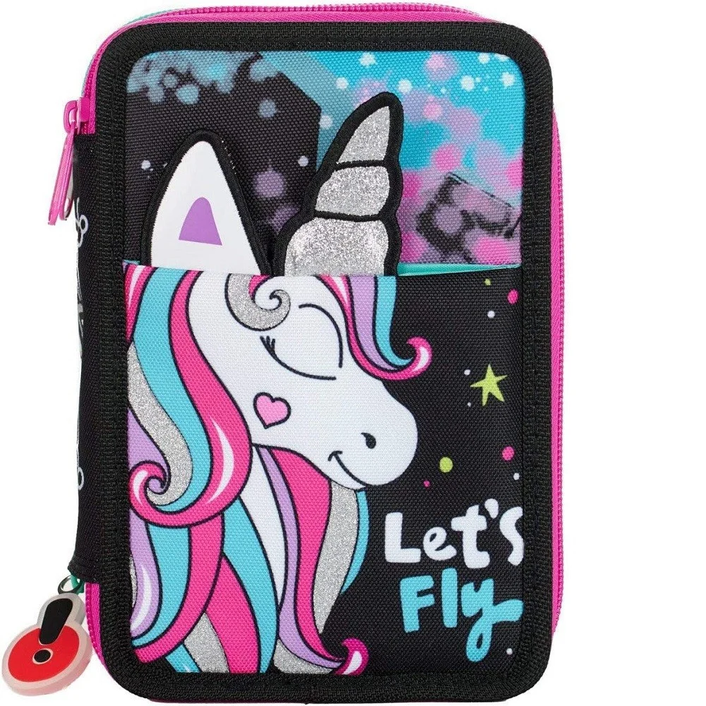 ASTUCCIO TRIPLO UNICORN GOPOP PORTAPASTELLI PENNE PENNARELLI ACCESSORI SCUOLA - TrAdE Shop Traesio
