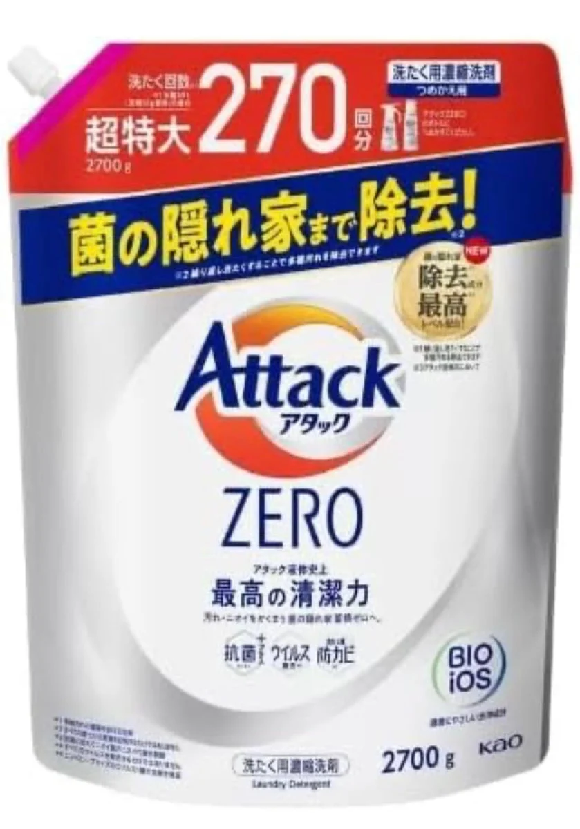 Attack ZERO Detersivo Ricarica 2700g - Kao