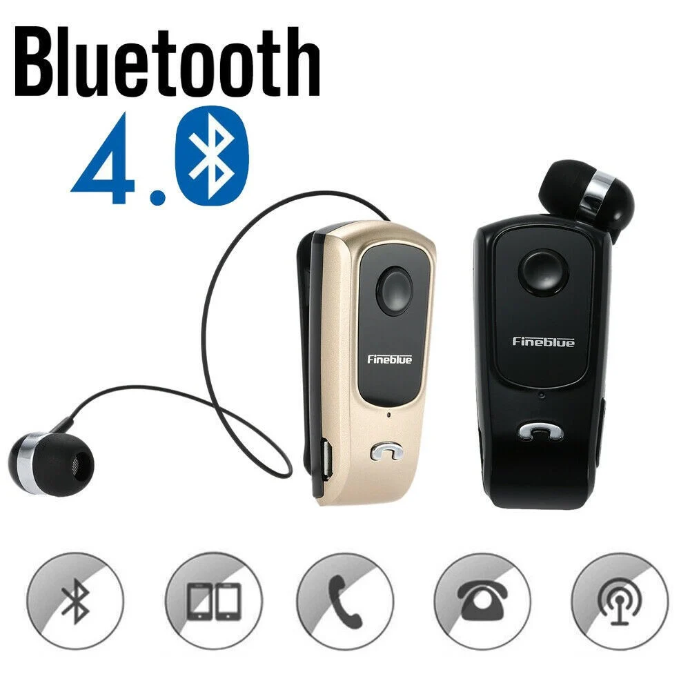 AURICOLARE CON CUFFIA RETRATTILE RETRAIBILE CLIP FINEBLUE F920 PER SMARTPHONE - TrAdE Shop Traesio