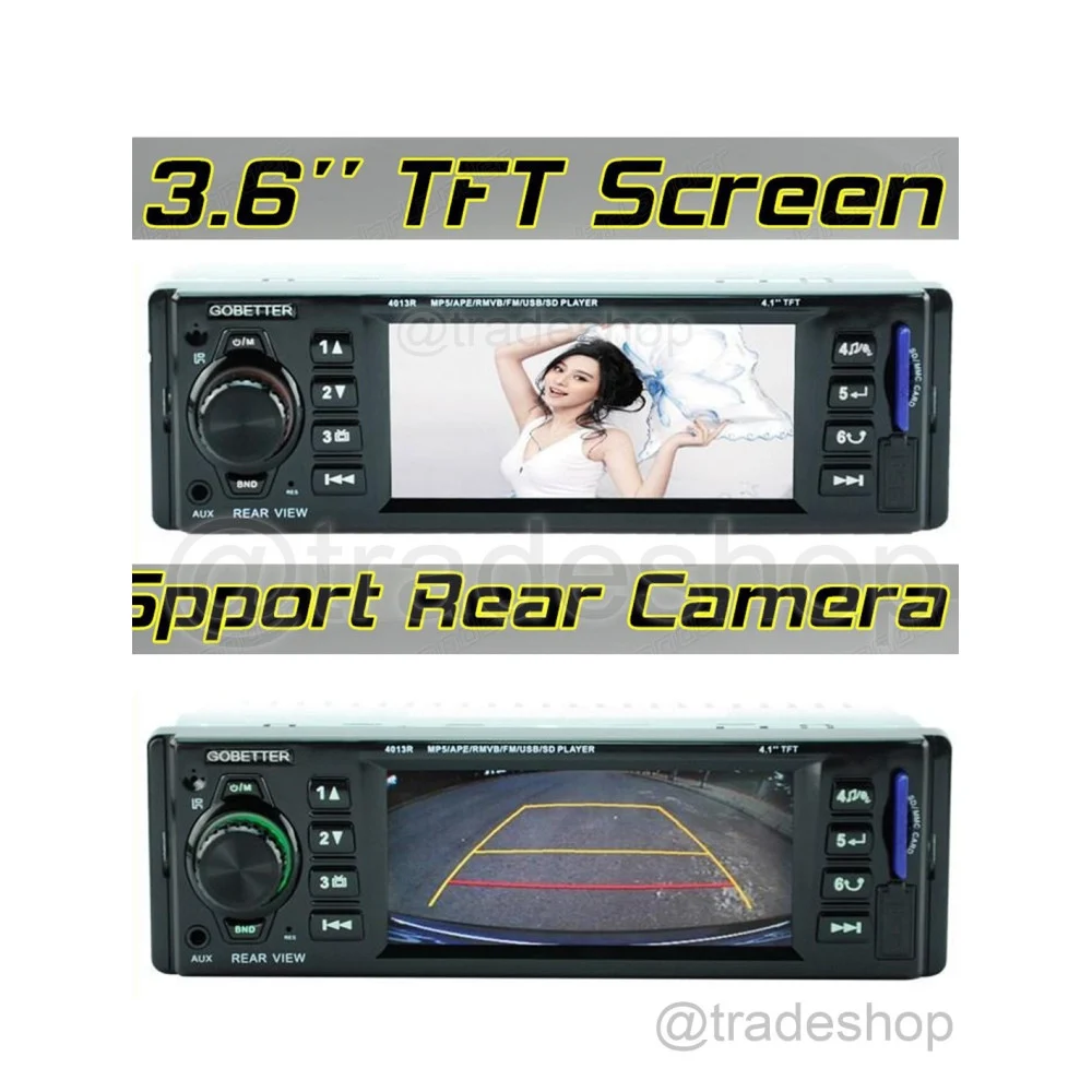 AUTORADIO DISPLAY LCD 3.6" HD USB SD AUDIO MP5-3310R PER TELECAMERA RETROMARCIA