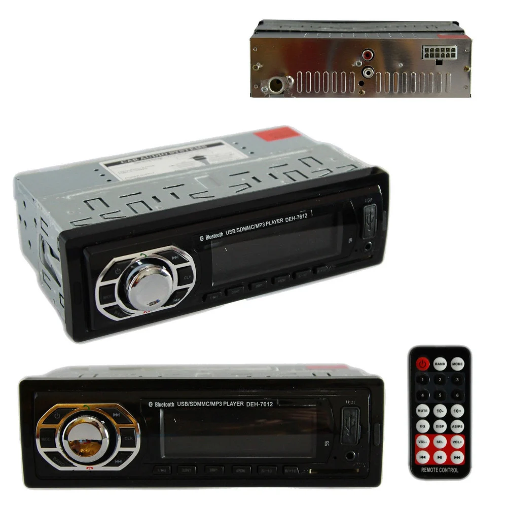 AUTORADIO STEREO AUTO BLUETOOTH FM LETTORE MP3 USB SD AUX LCD 60Wx4 DEH-7612