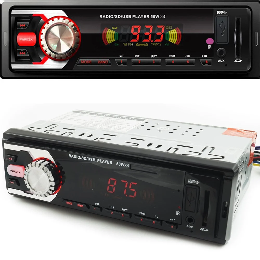 AUTORADIO STEREO AUTO CAMPER RADIO FM MP3 USB SLOT SD AUX 50Wx4 4104 - TrAdE Shop Traesio