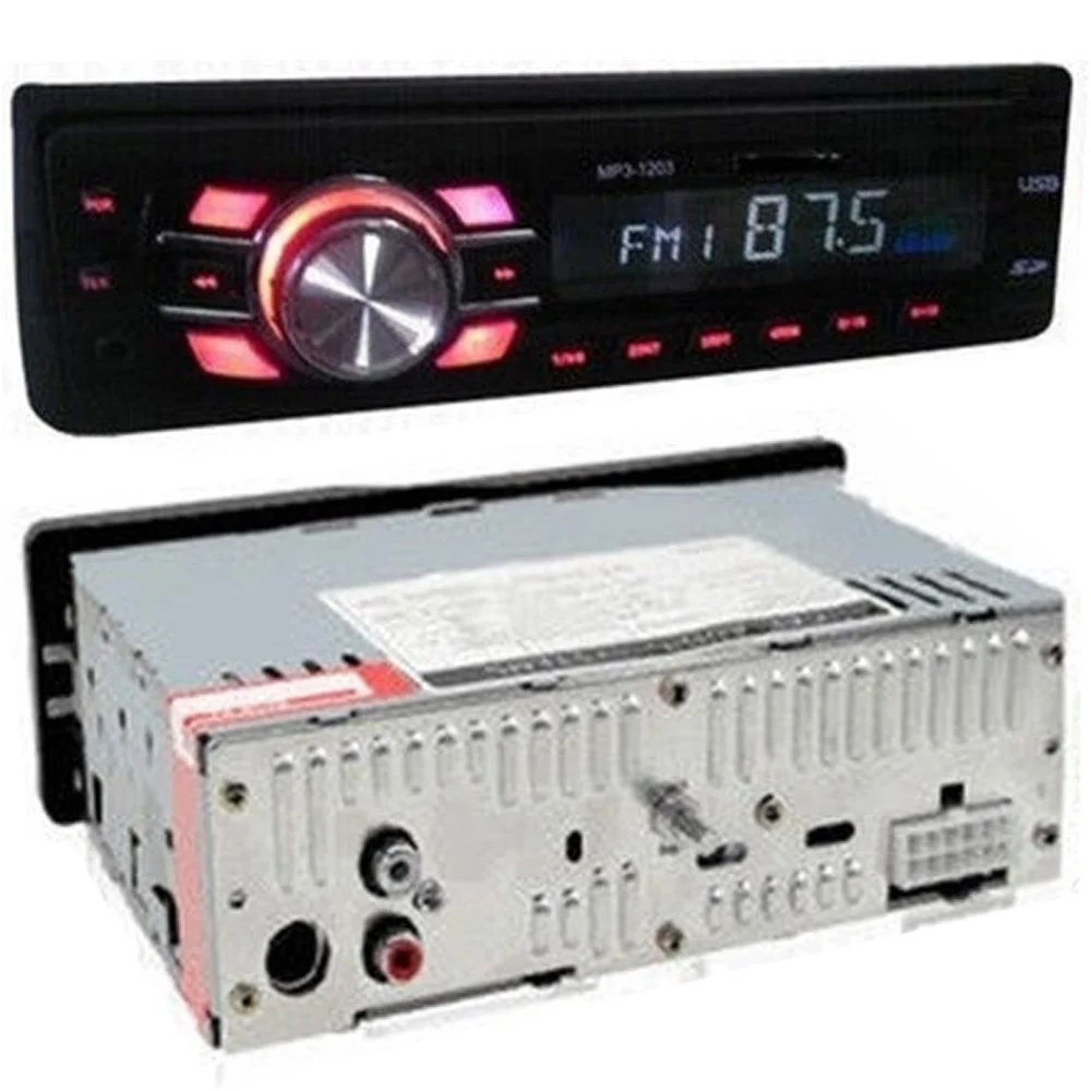 AUTORADIO STEREO PER AUTO LETTORE MP3 USB SD AUX CON FRONTALINO ESTRAIBILE 1203 - TrAdE Shop Traesio