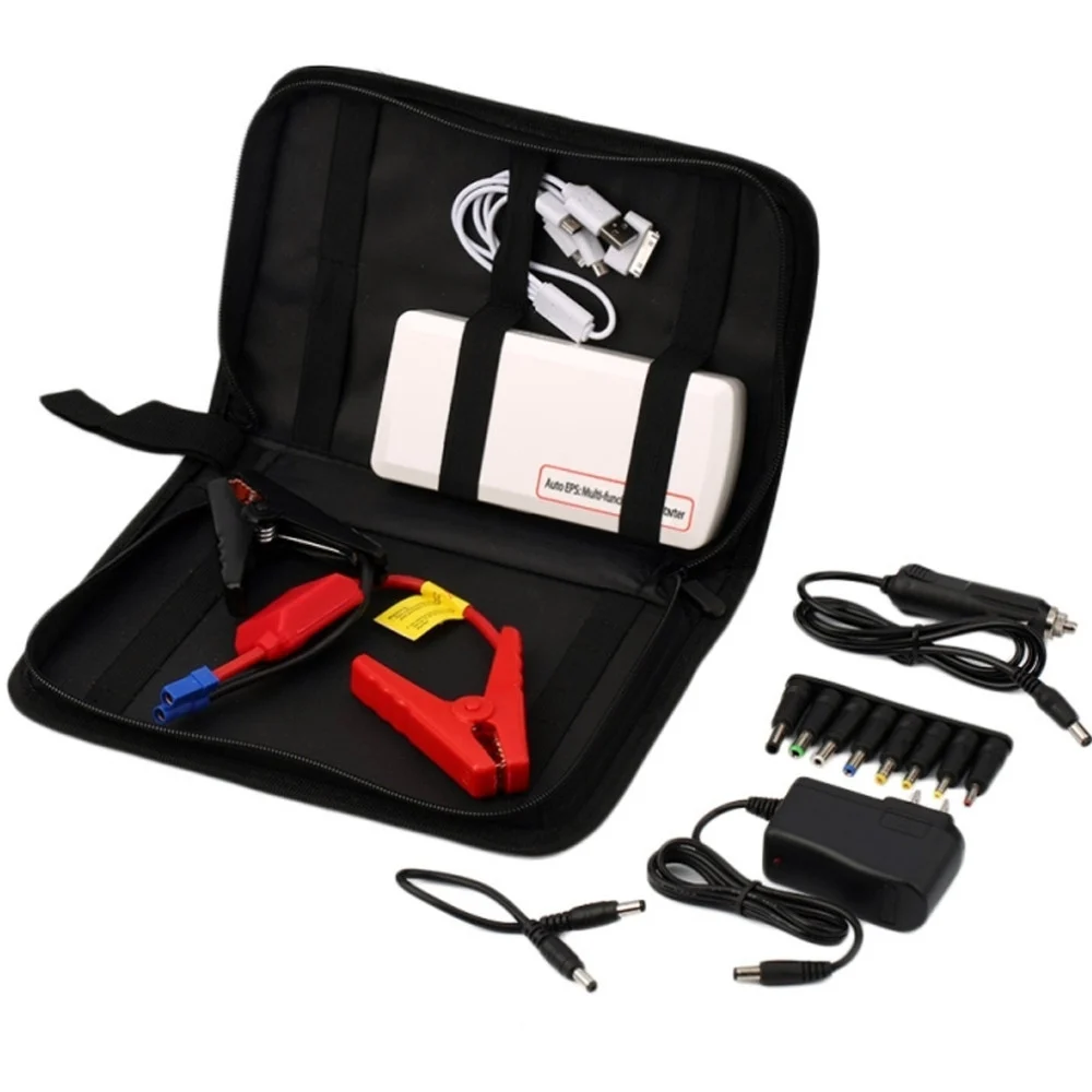 AVVIATORE EMERGENZA CON BORSA AUTO LUCE STARTER POWER BANK 9000mAh PORTATILE PINZE BATTERIA - TrAdE Shop Traesio