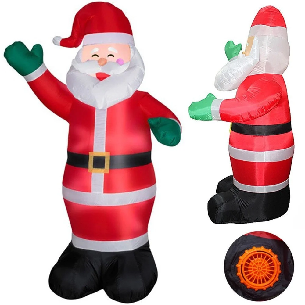 BABBO NATALE SANTA CLAUS GONFIABILE CON POMPA ARIA INTEGRATA 90X60X40CM - TrAdE Shop Traesio