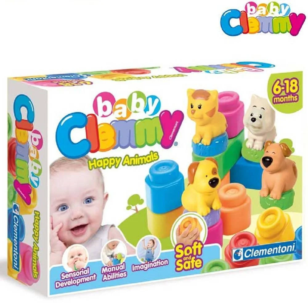 BABY CLEMMY HAPPY ANIMALS GIOCATTOLI PER L'INFANZIA MATTONCINI COLORATI ANIMALI - TrAdE Shop Traesio