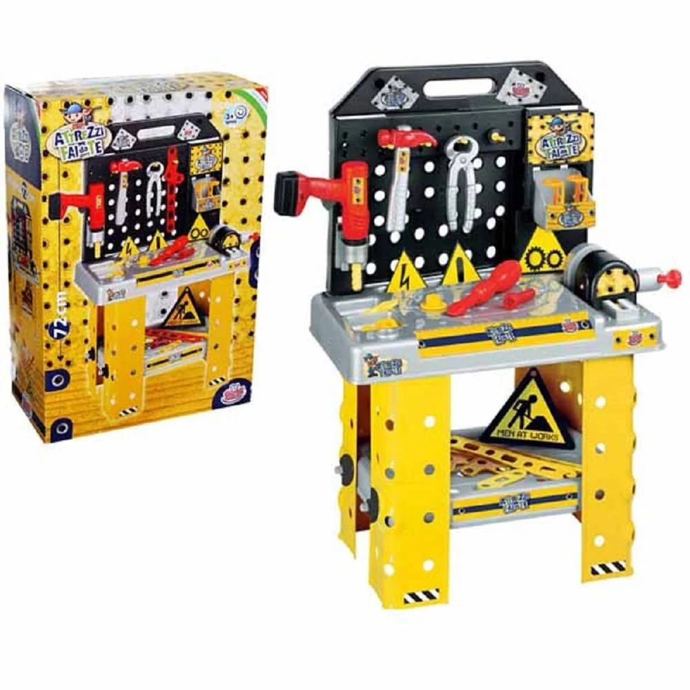 BANCO DI LAVORO CON ACCESSORI ATTREZZI FAI DA TE OFFICINA GIOCATTOLO BAMBINI - TrAdE Shop Traesio
