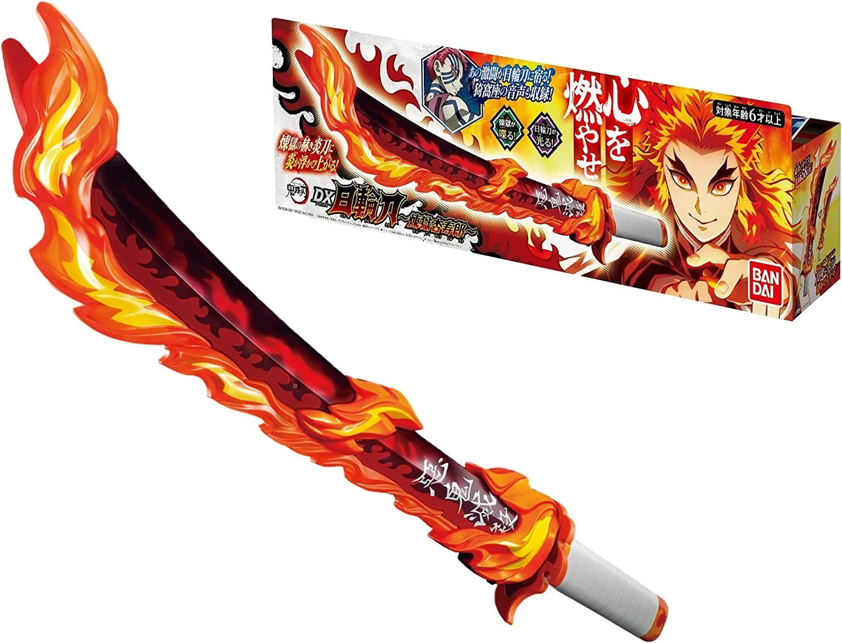 BANDAI Spada Nichirin Kyojuro Rengoku Version DX 80 cm Colorato