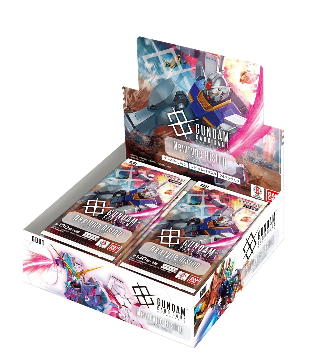 BANDAI Gundam Card Game Booster Pack Newtype Rising GD01 24 Packs Box