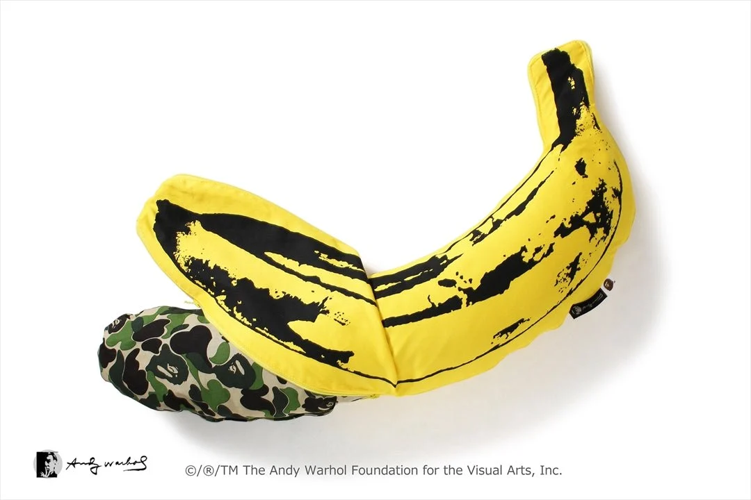 BAPE cuscino banana ABC Camo x Medicom Toy x Andy Warhol S - A BATHING APE