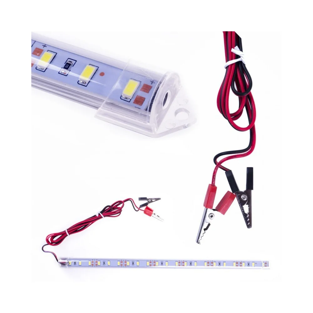 BARRA PROFILO LED 12V 11W LUCE BIANCO FREDDO 6500° K PER AUTO CAMPER MOTO TUNING - TrAdE Shop Traesio