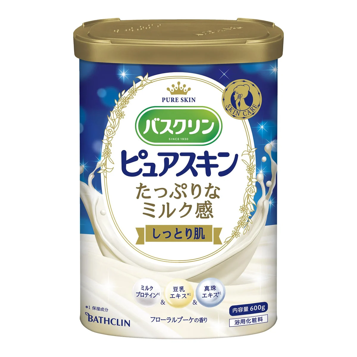 Bascrin Pure Skin polvere da bagno idratante tipo latte 600 g profumo floreale bouquet - EARTH