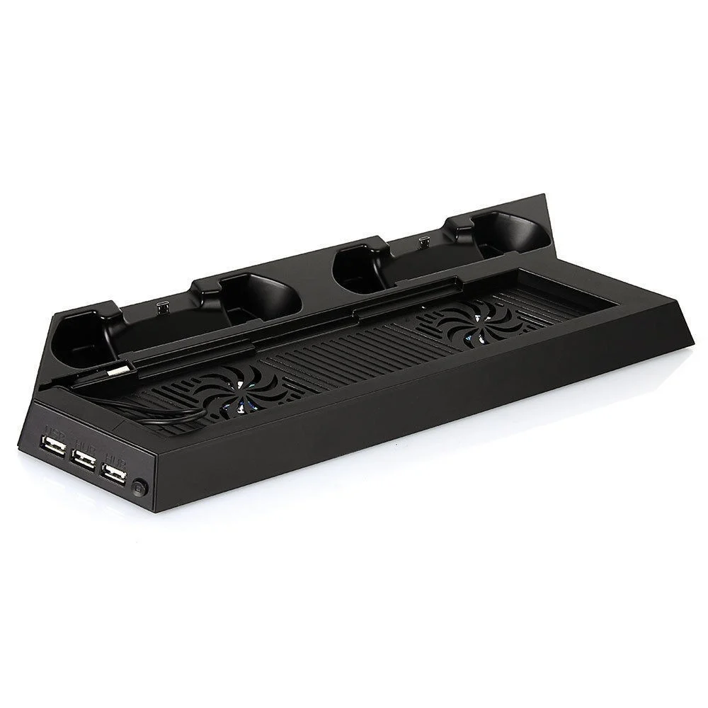 BASE DI RICARICA DOPPIA CON VENTOLA PER PS4 CONSOLE CONTROLLER JOYPAD HUB USB - TrAdE Shop Traesio