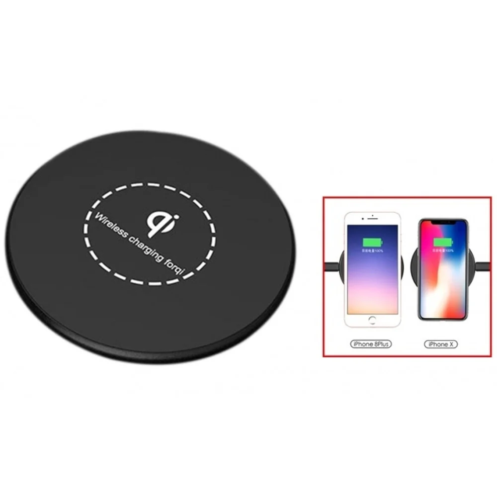 BASE RICARICA WIRELESS TONDA QI UNIVERSALE CARICABATTERIE PIATTAFORMA RICARICA - TrAdE Shop Traesio