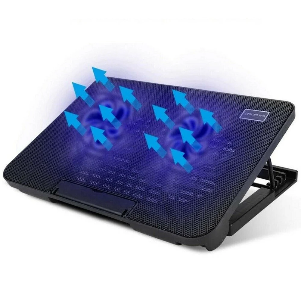 BASE SUPPORTO RAFFREDDAMENTO PER NOTEBOOK PC PORTATILE VENTOLE 2 USB 17'' N99 - TrAdE Shop Traesio