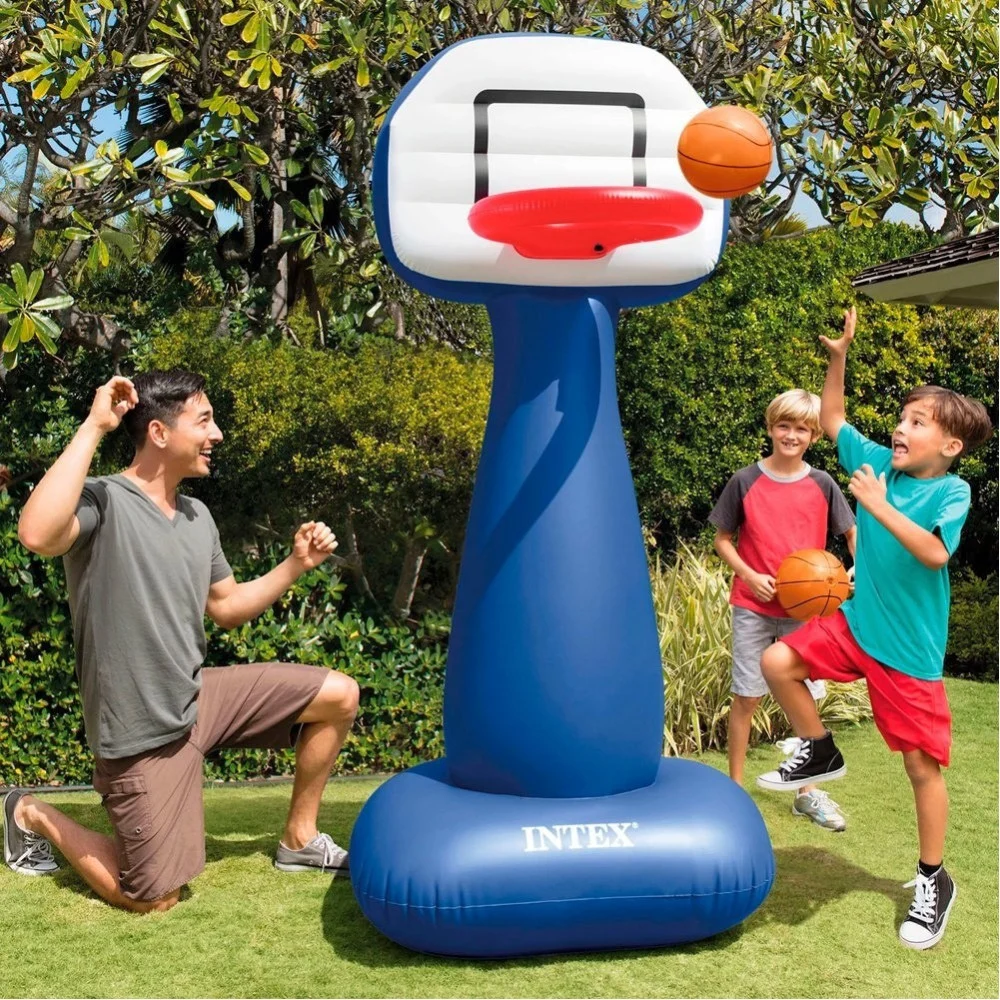 BASKET GONFIABILE PALLA CANESTRO PER BAMBINI CON 2 PALLONI ALTO 208 CM - TrAdE Shop Traesio