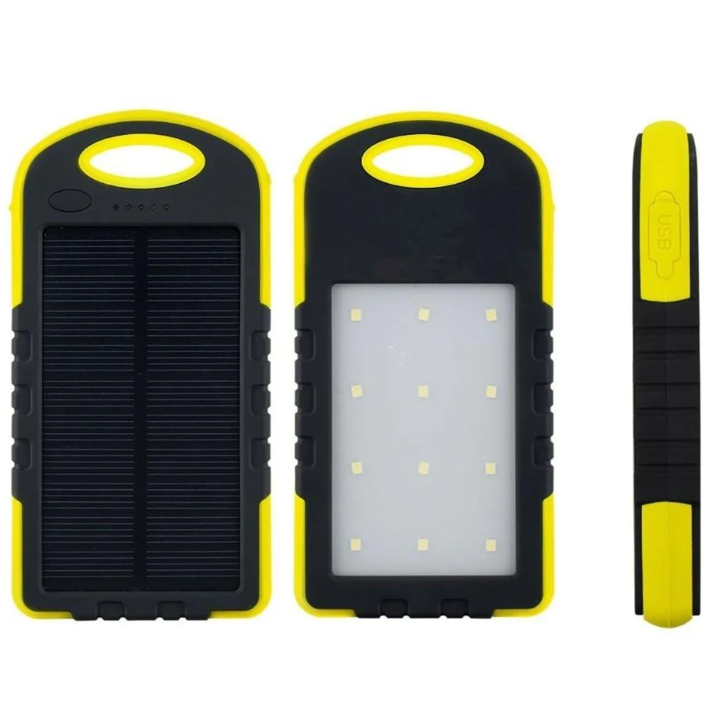 BATTERIA ESTERNA POWERBANK 8800 mAh SOLARE LUCE LED CARICATORE SMARTPHONE - TrAdE Shop Traesio