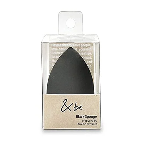 &be Black Cone-Shaped Makeup Sponge Smooth Versatile Applicator 1pc