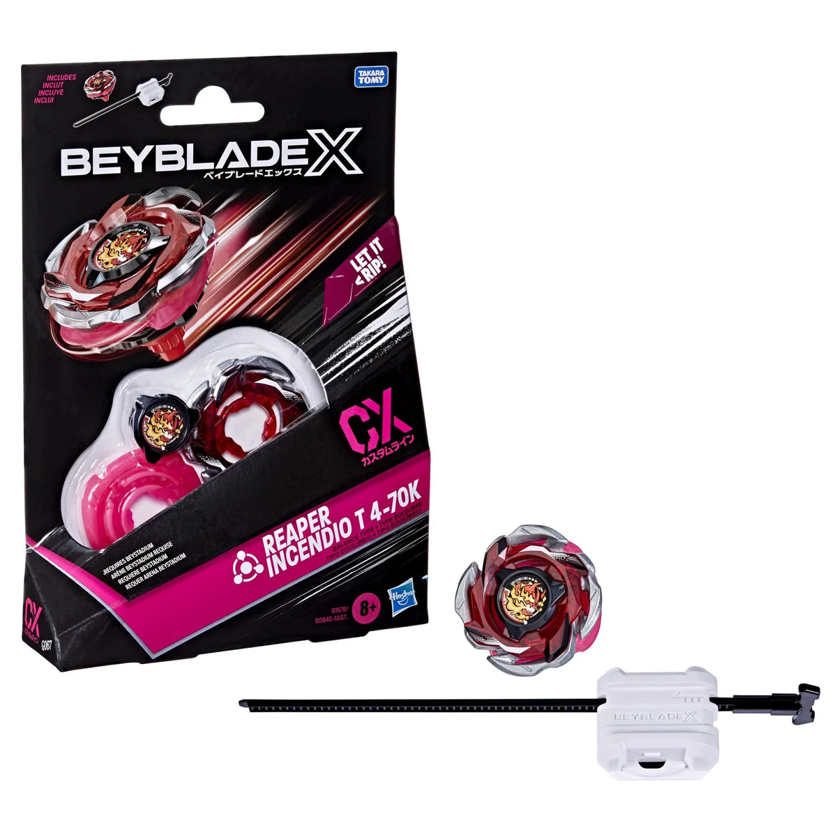 Beyblade X Incendio T 4-70K CX Starter Set w/ Launcher Balance Type 8+
