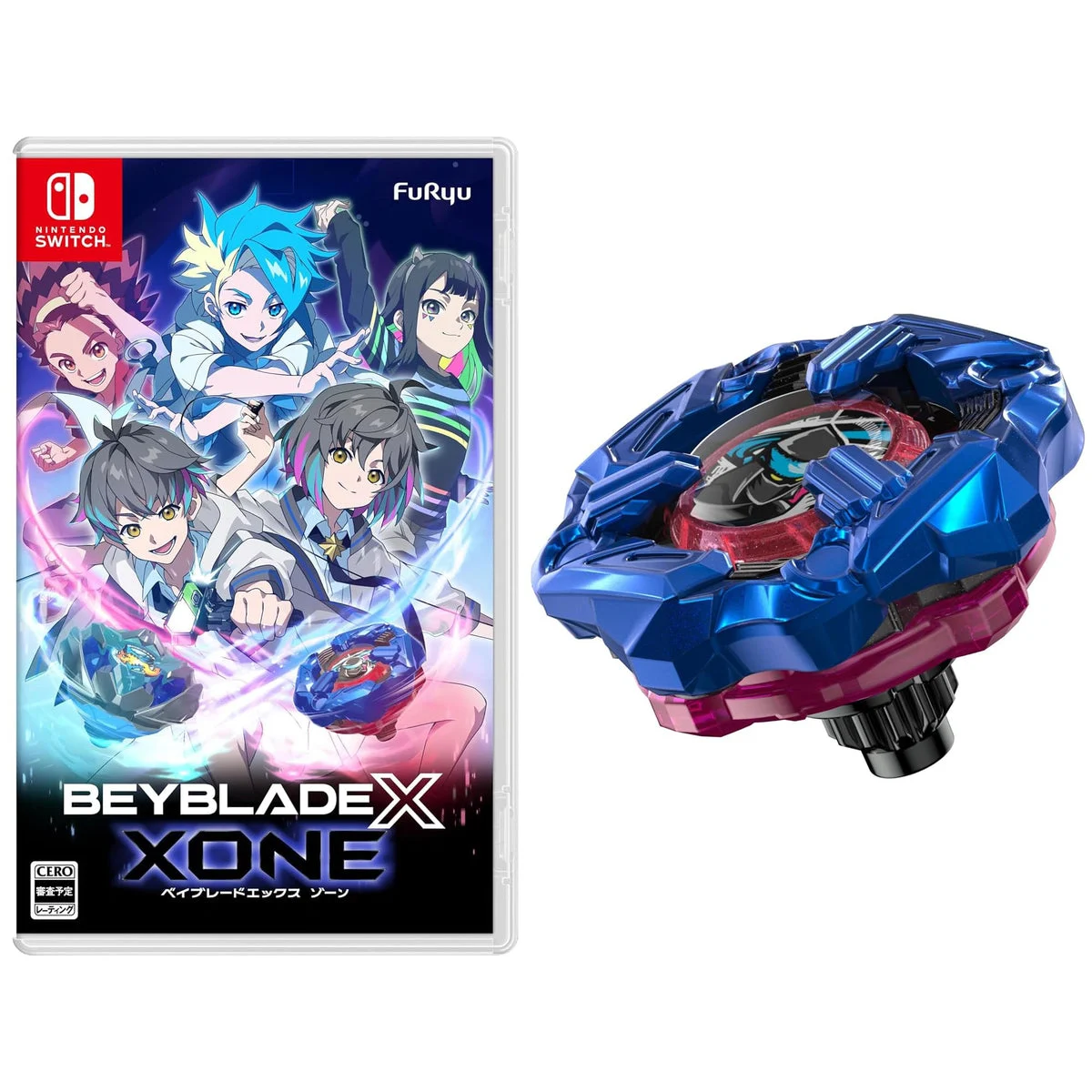 Beyblade X XONE per Switch con bonus Shinobi Knife 4-60LF Metal Coat Blue